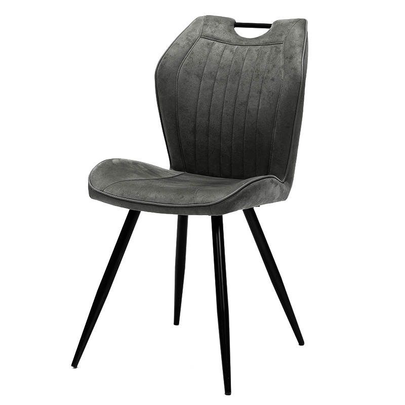Eetkamerstoel - Cobra - lederlook Soft antraciet