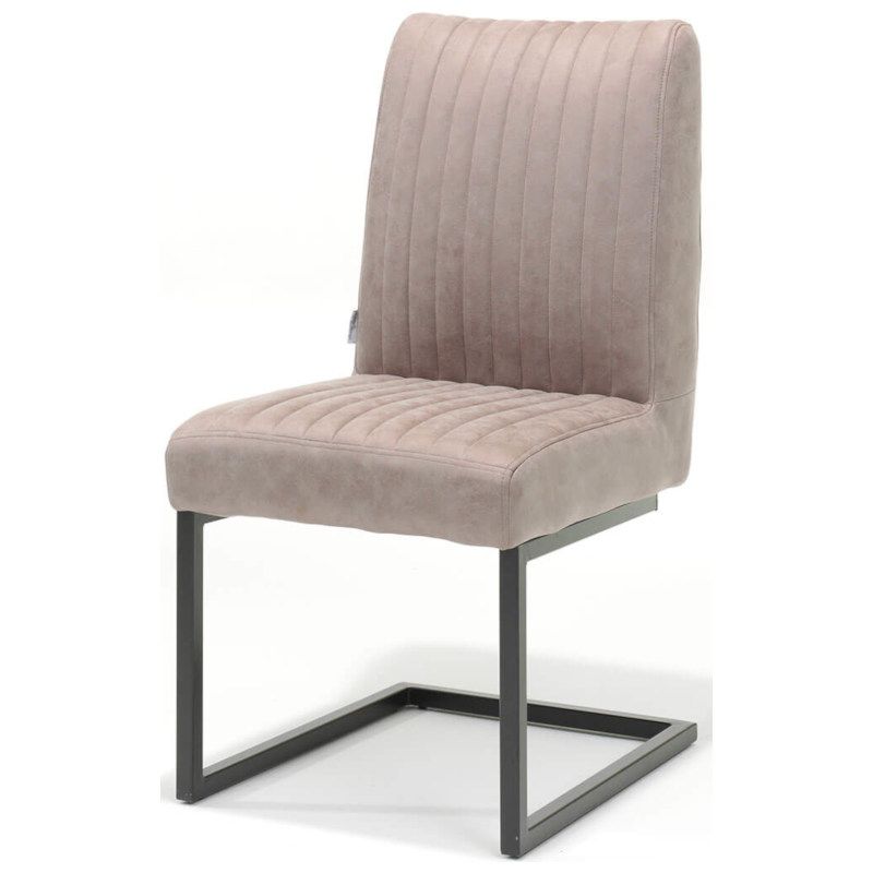 Eetkamerstoel - Sanne - Lederlook Soft Pebble
