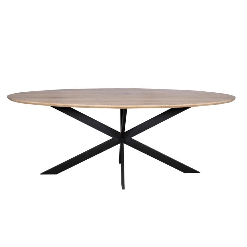 Eettafel ovaal - Ferris - Eikenhout naturel - 280 x 110 x 76 cm