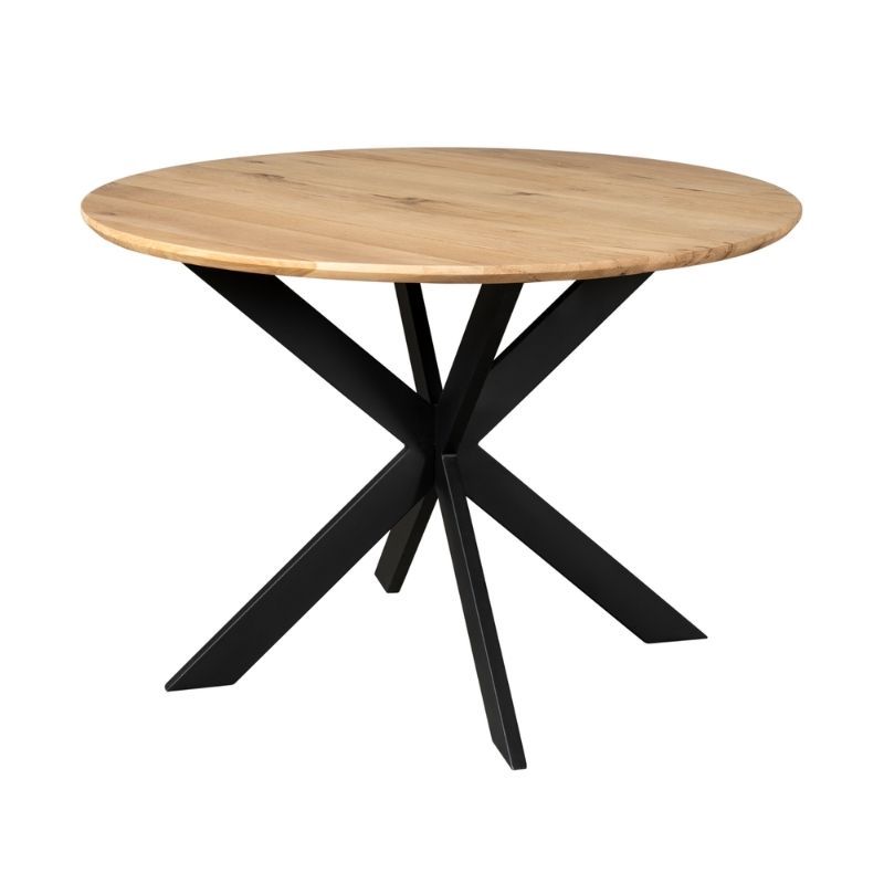 Eettafel rond - Ferris - Eikenhout naturel - 130 x 130 x 76 cm
