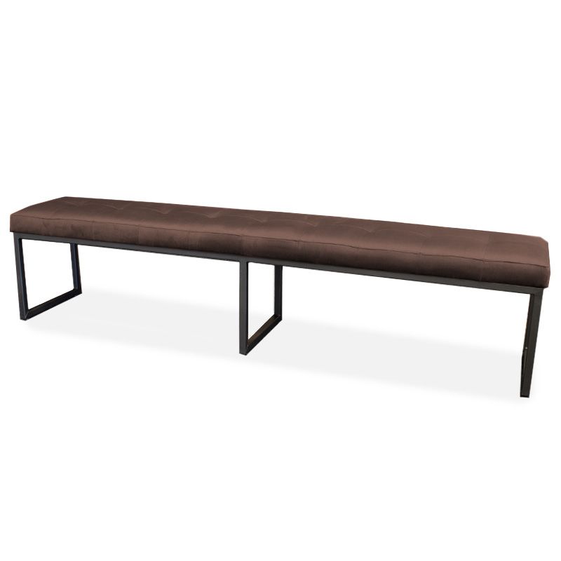 Eetkamerbank - Atlanta - stof Element donkerbruin 25 - 140 cm