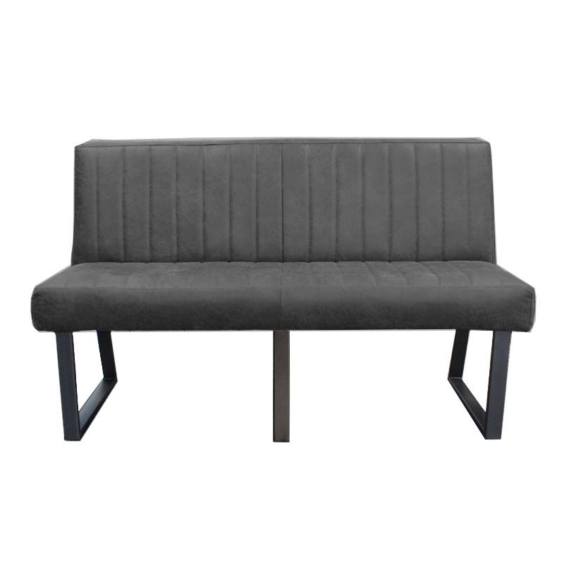 Eetkamerbank - Hengelo - leer Missouri antraciet 09 - 240 cm
