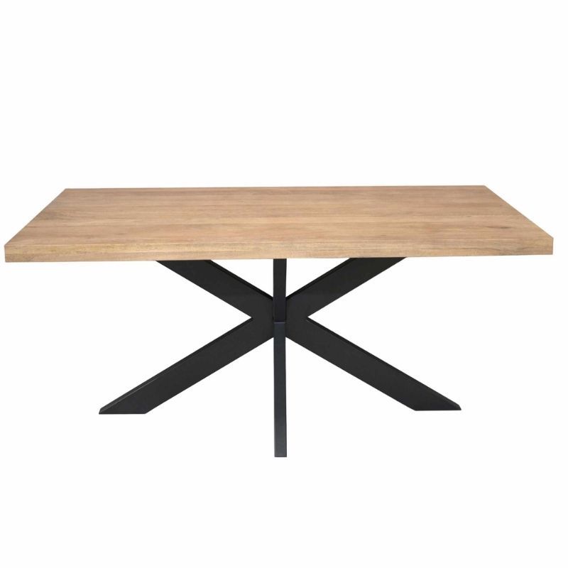 Eettafel rechthoek - Dakota - Mangohout naturel - 220 x 100 x 76 cm