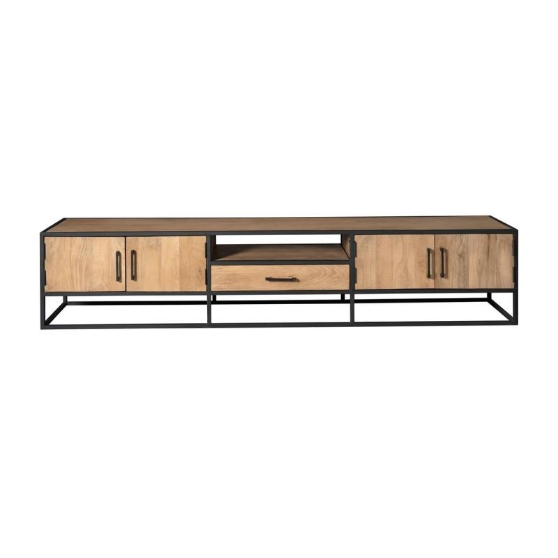 TV-meubel - Dakota - Mango hout naturel - 240 x 45 x 50 cm