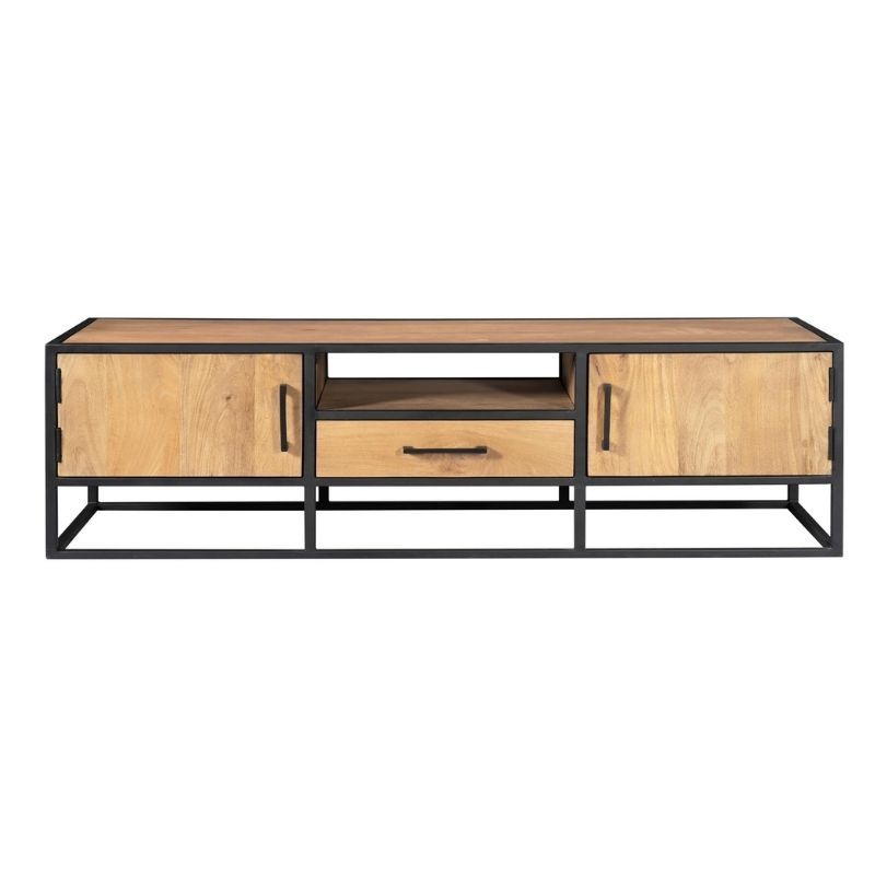 TV-meubel - Dakota - Mango hout naturel - 180 x 45 x 50 cm