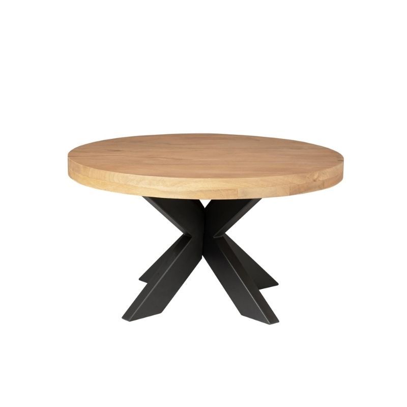 Salontafel rond - Dakota - Mangohout naturel - 80 x 80 x 40 cm
