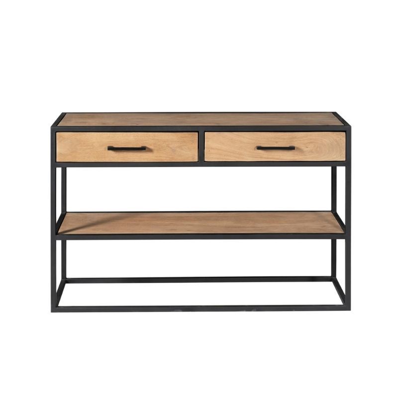 Sidetable - Dakota - Mangohout naturel - 120 x 35 x 76 cm