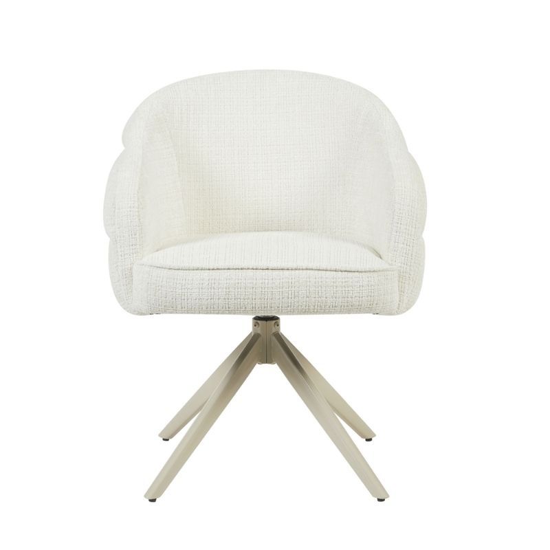 Eetkamerstoel - Bella - Draaibaar - Off White - Poot Zand