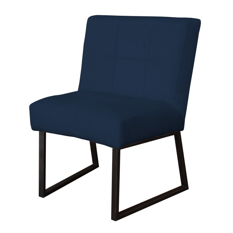 Eetkamerstoel - Amsterdam - geschikt voor ronde tafel - stof Element blauw 13