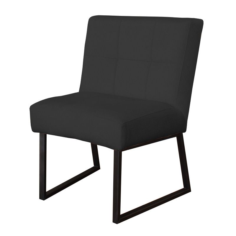 Eetkamerstoel - Amsterdam - geschikt voor ronde tafel - stof Element donkergrijs 22