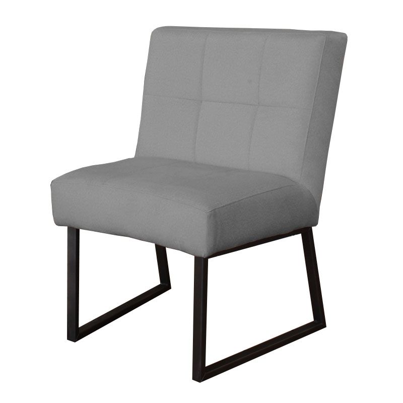 Eetkamerstoel - Amsterdam - geschikt voor ronde tafel - stof Element lichtgrijs 04