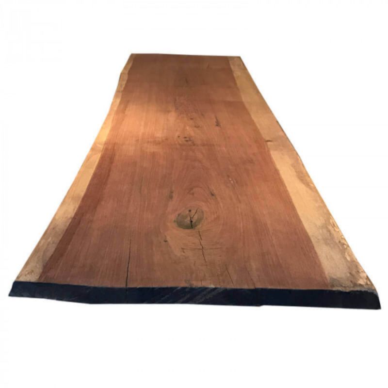 Boomstam tafelblad - Massief Jatoba onbehandeld - Dikte 5 cm - 5200 x 700 mm