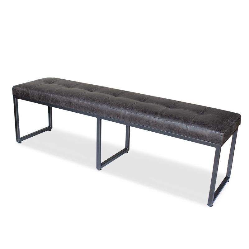 Eetkamerbank - Atlanta - leer Colorado antraciet 01 - 160 cm