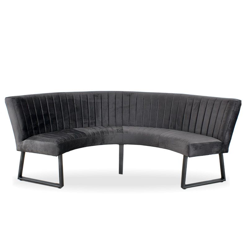 Eetkamerbank - Hengelo - stof Element antraciet 01 - geschikt voor tafel 150 cm