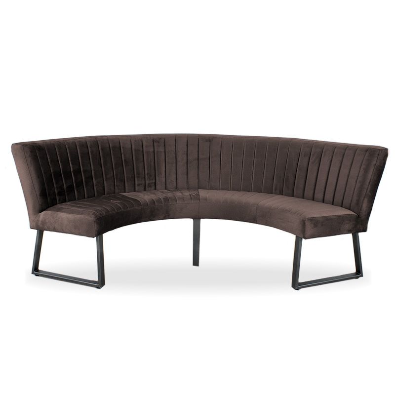 Eetkamerbank - Hengelo - stof Element antraciet 02 - geschikt voor tafel 130 cm