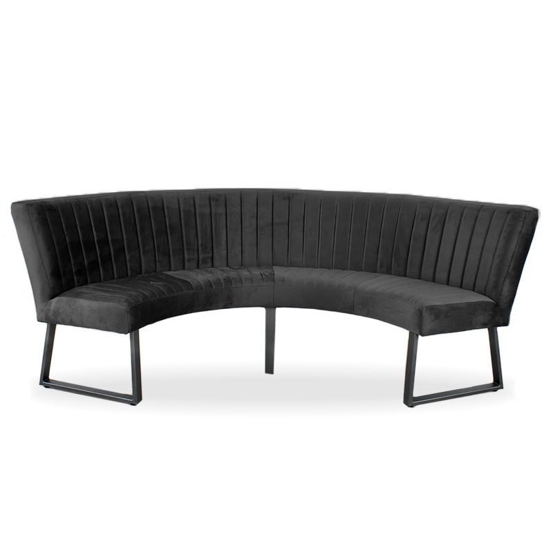 Eetkamerbank - Hengelo - stof Element donkergrijs 22 - geschikt voor tafel 150 cm