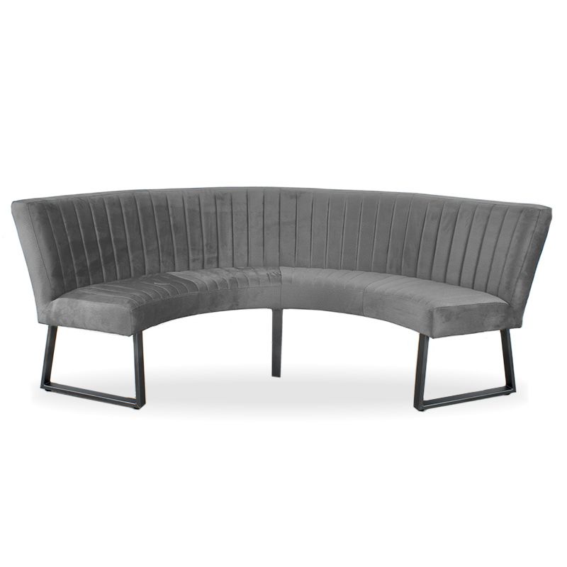 Eetkamerbank - Hengelo - stof Element cementgrijs 23 - geschikt voor tafel 150 cm