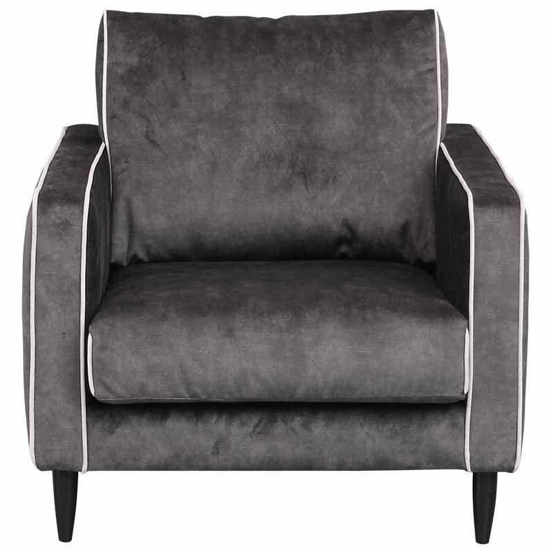 Fauteuil - Rör - velours Adore antraciet 67