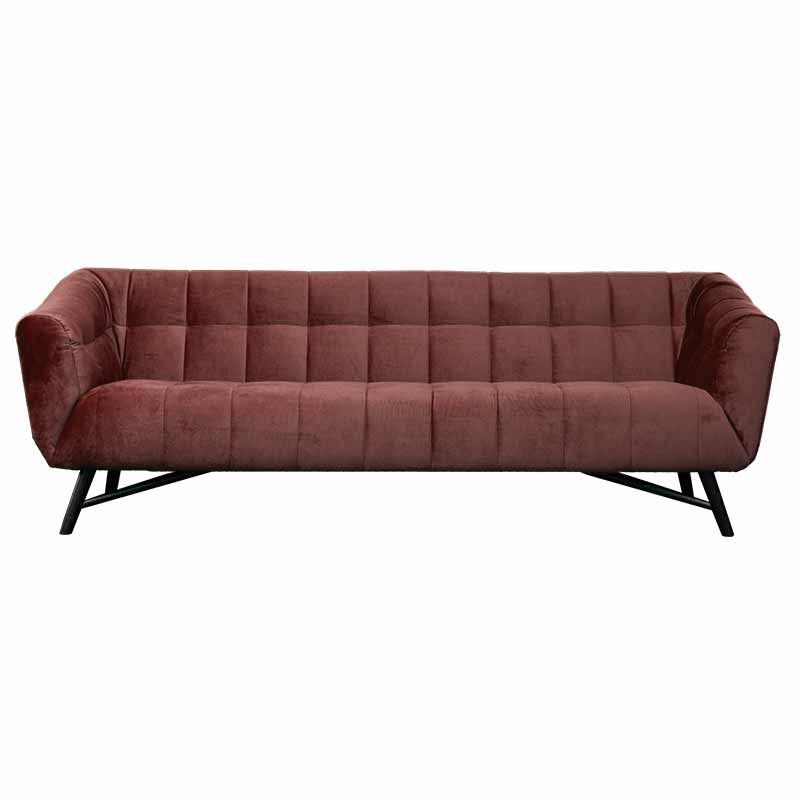 3 zitsbank - Rang - velours Juke carmine 36