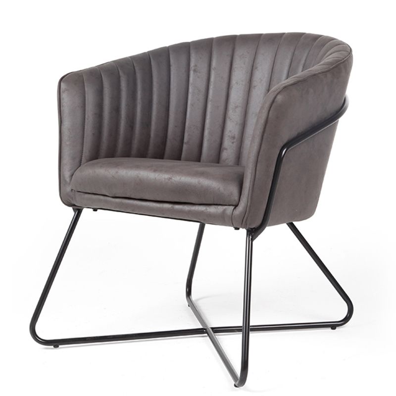 Eetkamerstoel - Nova - lederlook Soft antraciet