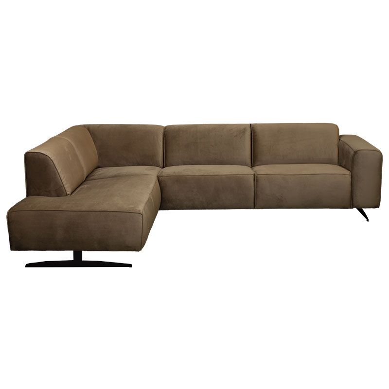 Hoekbank - Lambada - links - velours Juke taupe 12