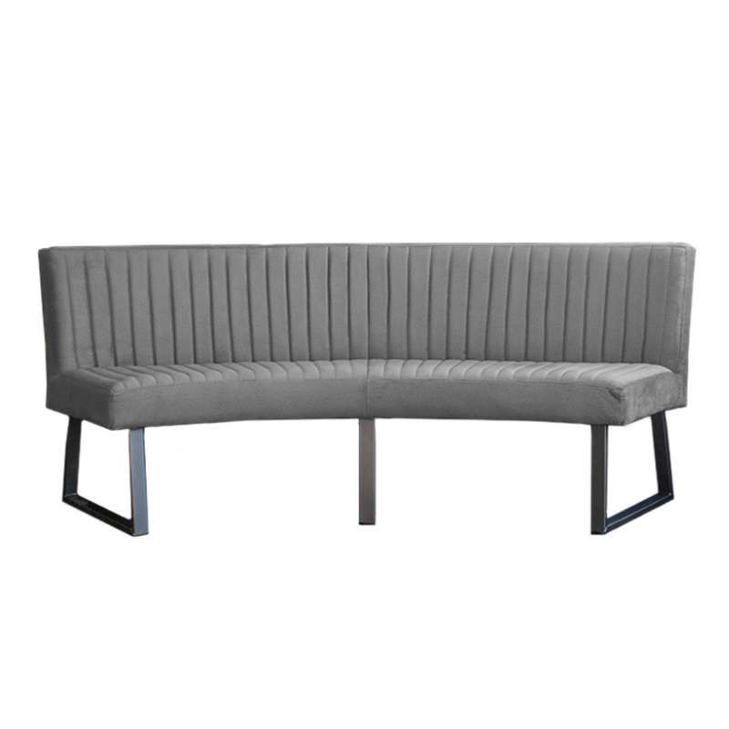 Eetkamerbank - Hengelo - stof Element cementgrijs 23 - geschikt voor ovale tafel 240 cm
