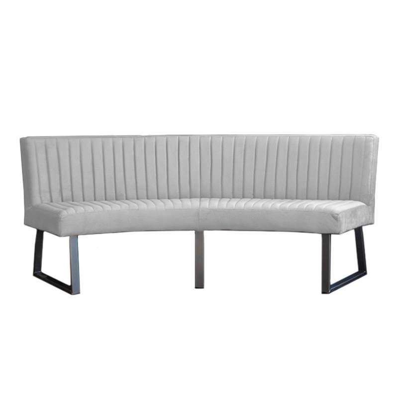Eetkamerbank - Hengelo - stof Element steengrijs 24 - geschikt voor ovale tafel 240 cm