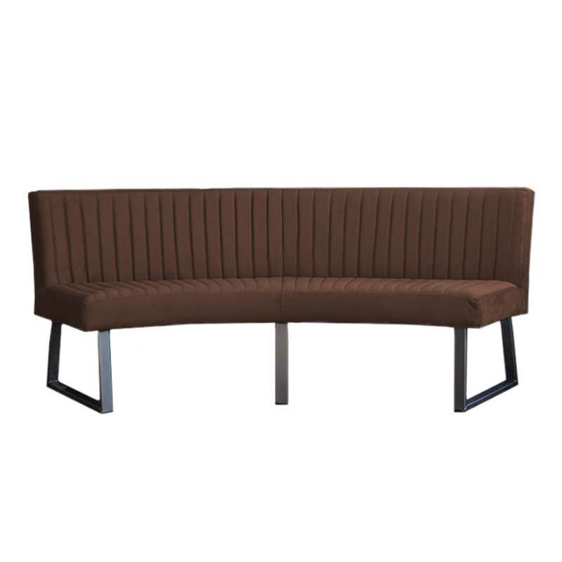 Eetkamerbank - Hengelo - stof Element donkerbruin 25 - geschikt voor ovale tafel 240 cm