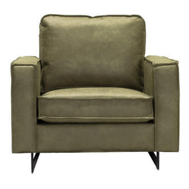 Fauteuil - Riverdance - leer Dalton groen 14
