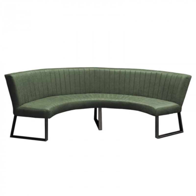 Eetkamerbank - Hengelo - lederlook Missouri groen 10 - geschikt voor tafel 150 cm