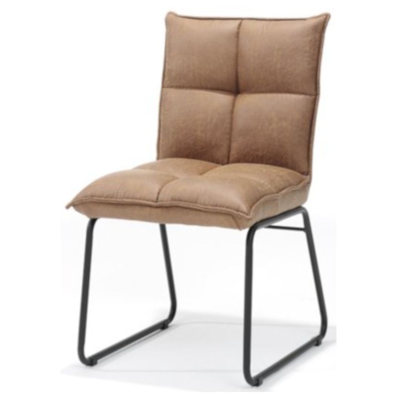 Eetkamerstoel - Soft - lederlook Missouri Cognac