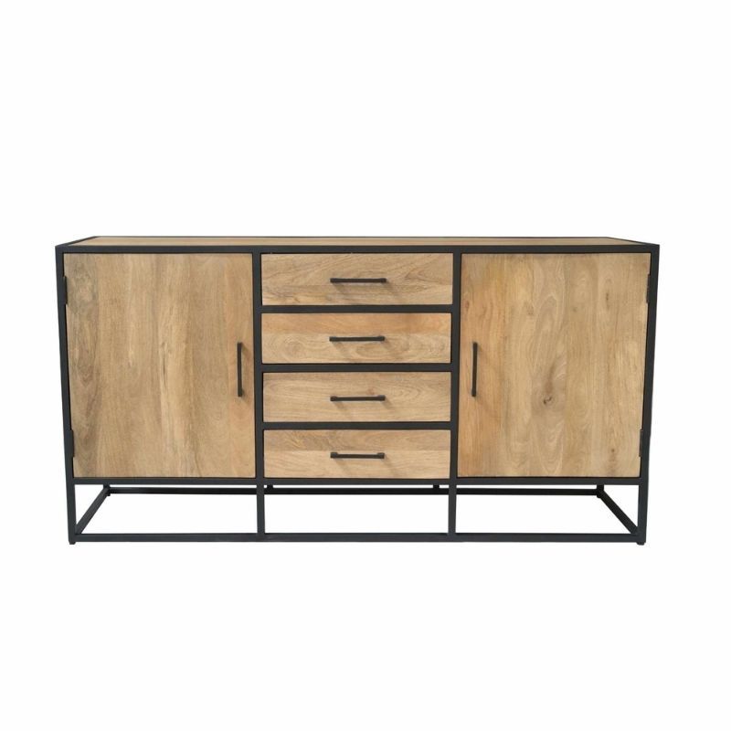 Dressoir - Dakota - Mangohout naturel - 165 x 45 x 85 cm