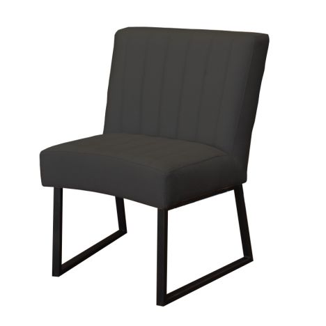 Eetkamerstoel - Hengelo - geschikt voor ronde tafel - stof Element antraciet 01