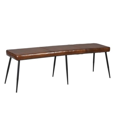 Eetkamerbank - Charleston - leer cognac - 160 cm breed