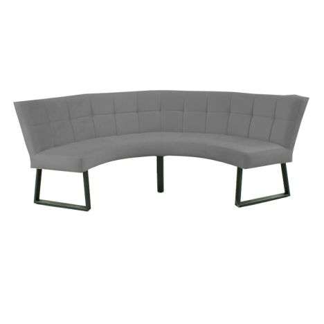 Eetkamerbank - Amsterdam - stof Element cementgrijs 23 - geschikt voor tafel 130 cm