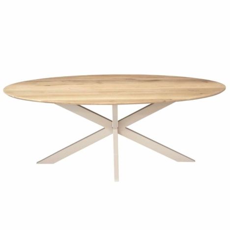 Eettafel ovaal - Ferris - Eikenhout naturel - Zand poot - 280 x 120 x 76 cm