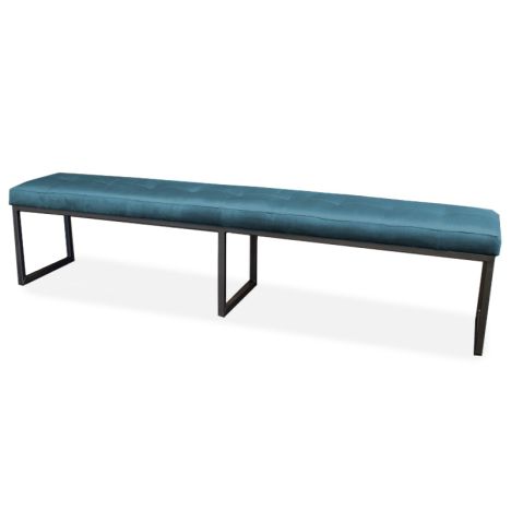 Eetkamerbank - Atlanta - stof Element petrol 14 - 160 cm