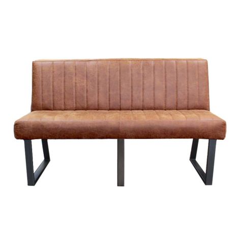 Eetkamerbank - Hengelo - leer Missouri cognac 03 - 160 cm