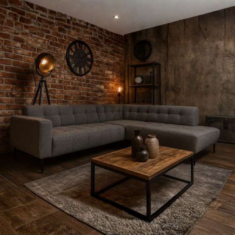 Hoekbank Bovino open eind rechts - Bella 15 - 2,00 x 2,55 mtr breed