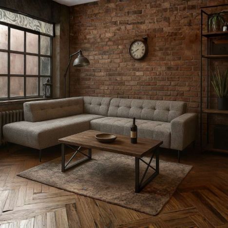 Hoekbank Bovino open eind links - Bella 55 - 2,00 x 2,55 mtr breed