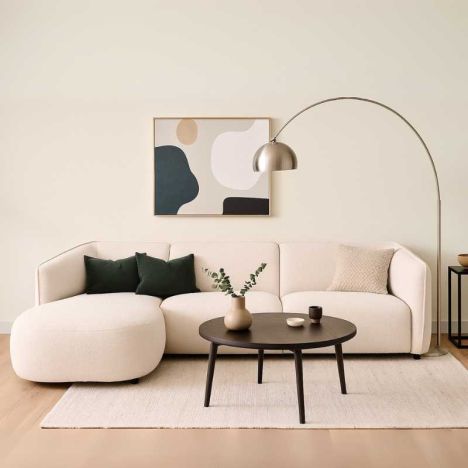 Hoekbank Lesoir chaise longue links - Quelle 3 - 1,50 x 2,79 mtr breed