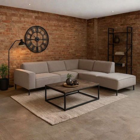 Hoekbank Riga open eind rechts - Glow 4 - 1,95 x 2,62 mtr breed