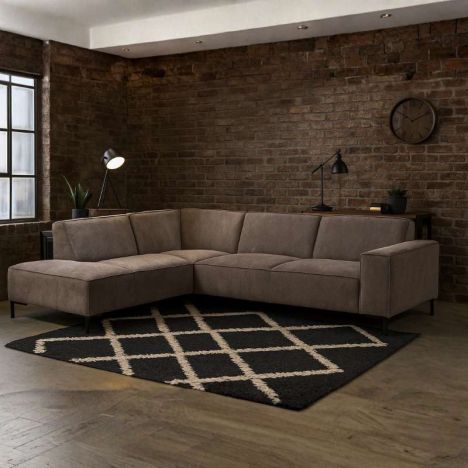 Hoekbank Riga open eind links - Glow 6 - 1,95 x 2,62 mtr breed