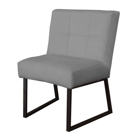 Eetkamerstoel - Amsterdam - geschikt voor ronde tafel - stof Element lichtgrijs 04