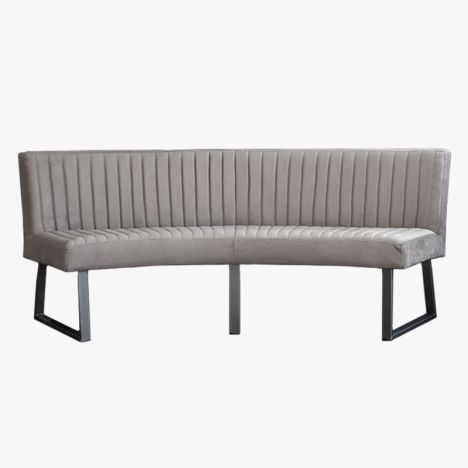 Eetkamerbank - Oval - geschikt voor ovale tafel 240 cm - stof Element lichtgrijs 04