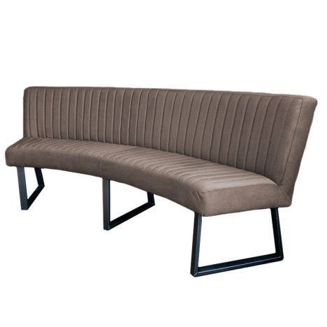 Eetkamerbank - Hengelo - stof Element grijsbruin 05 - geschikt voor ovale tafel 200 cm