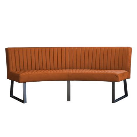 Eetkamerbank - Oval - geschikt voor ovale tafel 200 cm - stof Element koper 09