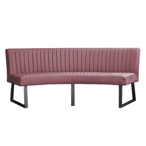 Eetkamerbank - Hengelo - stof Element roze 10 - geschikt voor ovale tafel 240 cm