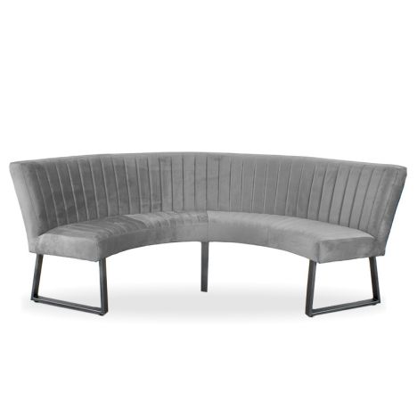 Eetkamerbank - Rondo - geschikt voor tafel 130 cm - stof Element lichtgrijs 04