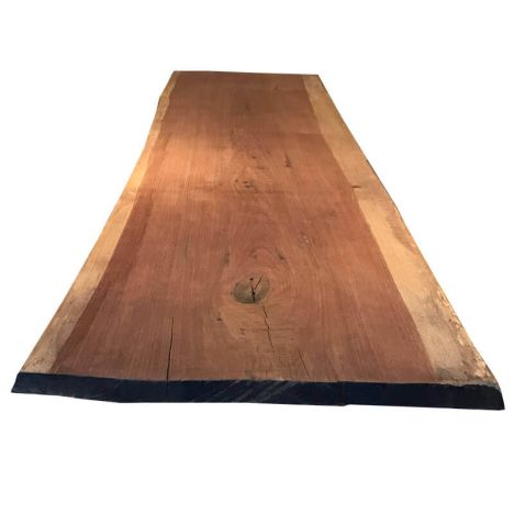 Boomstam tafelblad - Massief Jatoba onbehandeld - Dikte 5 cm - 4700 x 620 mm